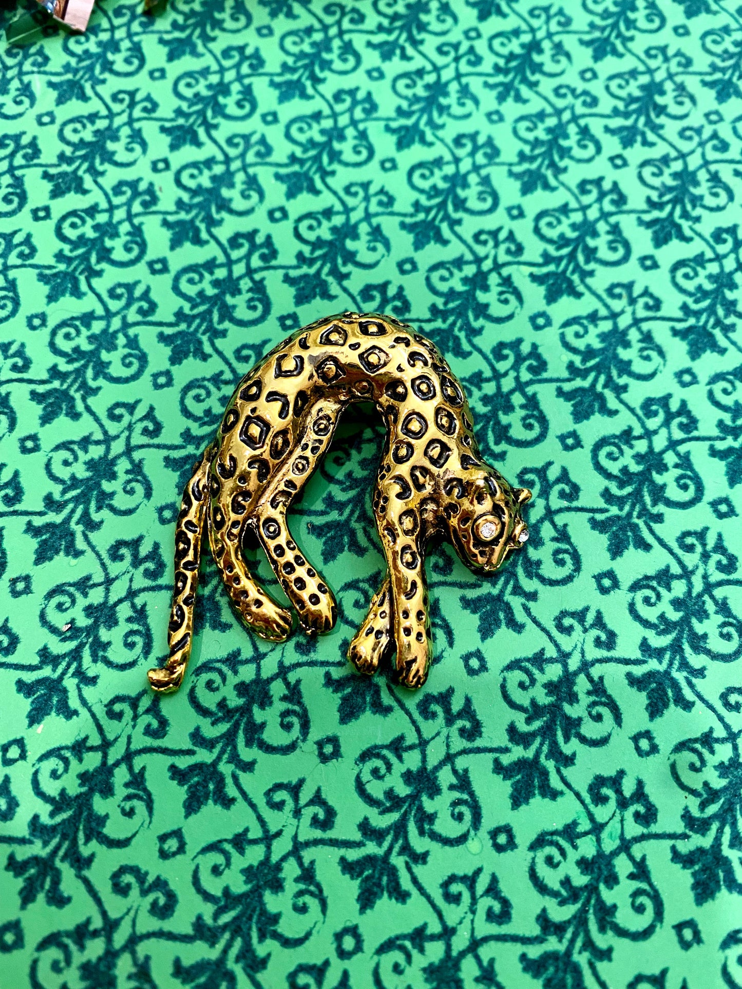 1950s Leopard Brooch with Articulated Tail
