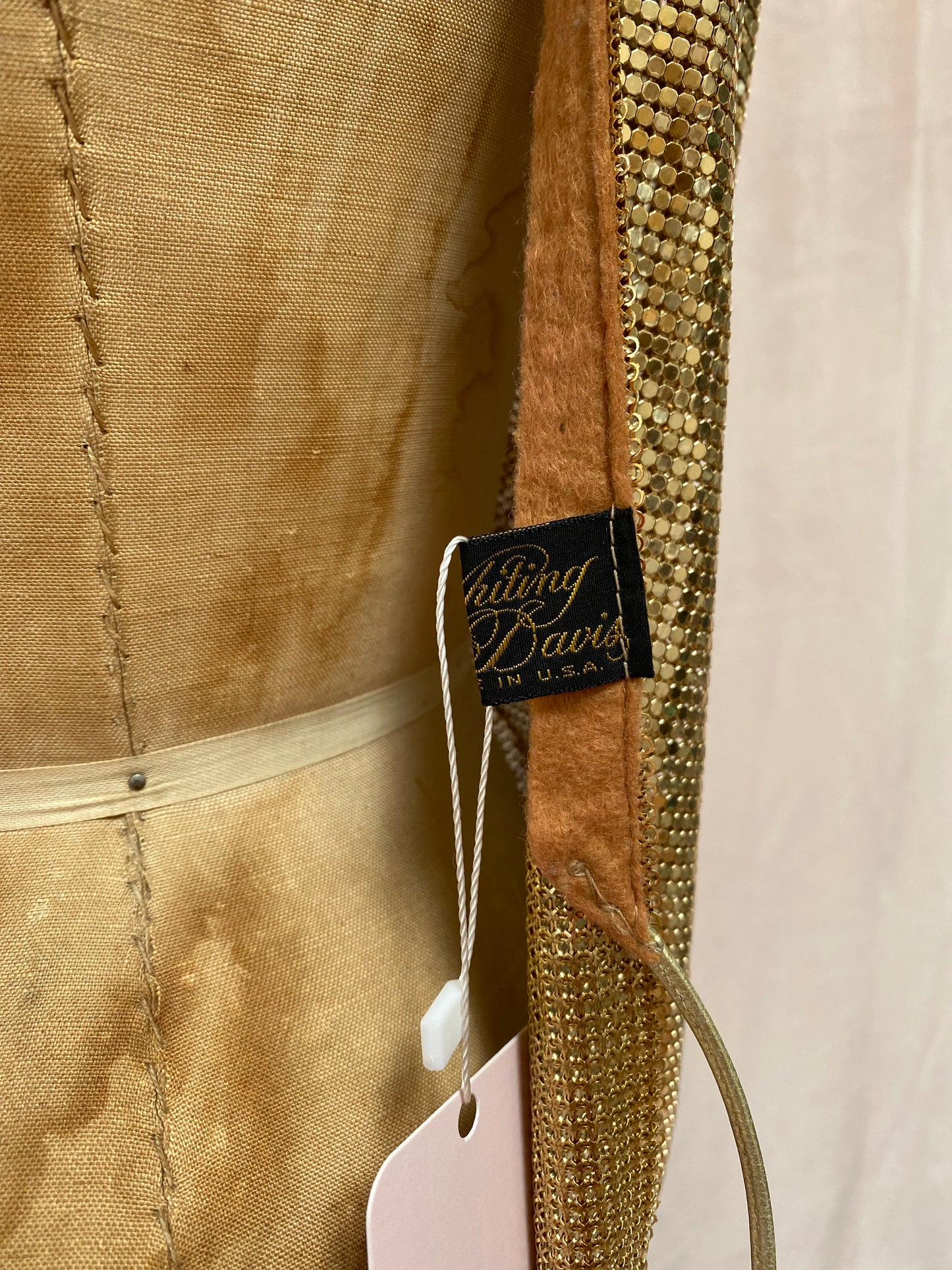 Whiting & Davis Rare Gold Mesh Halter Top