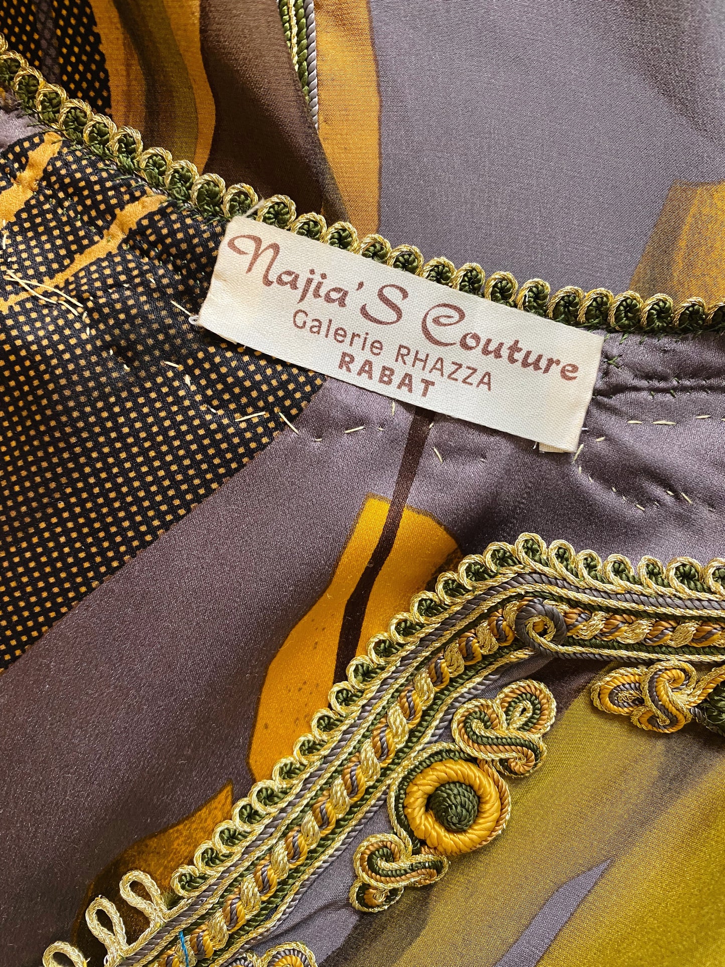 Silk Embroidered 70s Caftan