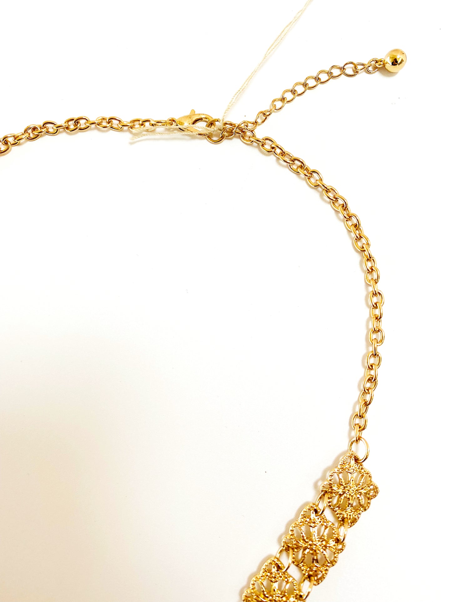 Gold Filigree Statement Choker/Collar Necklace