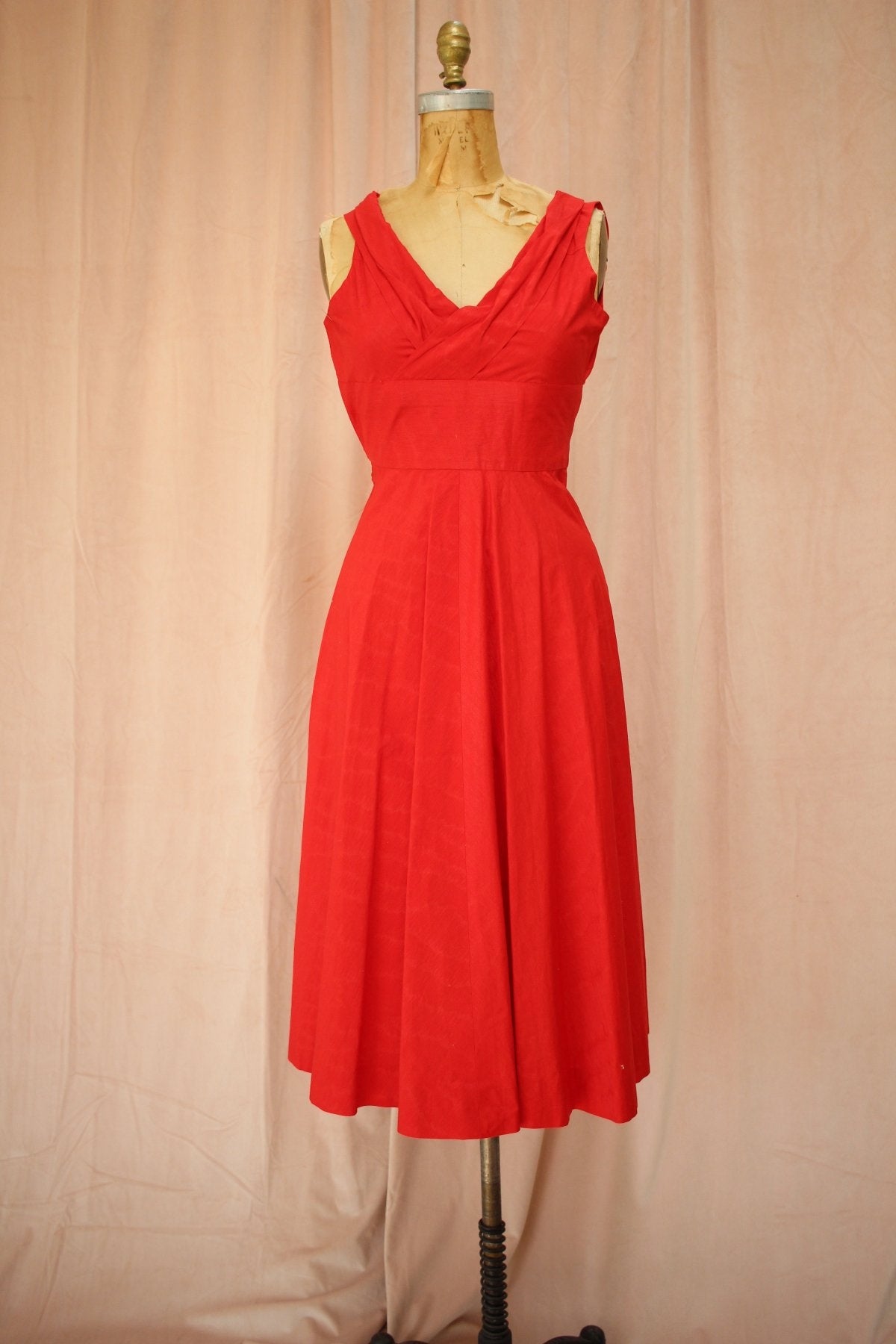Lipstick Red 50s Swing Dress