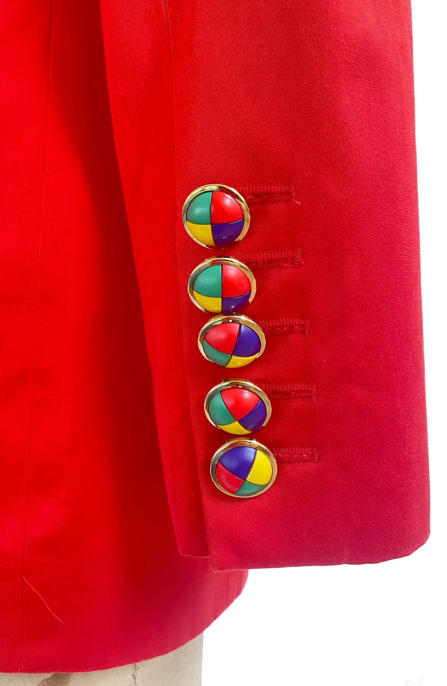 Vintage Escada Margaretha Ley Iconic Red Double Breasted Blazer
