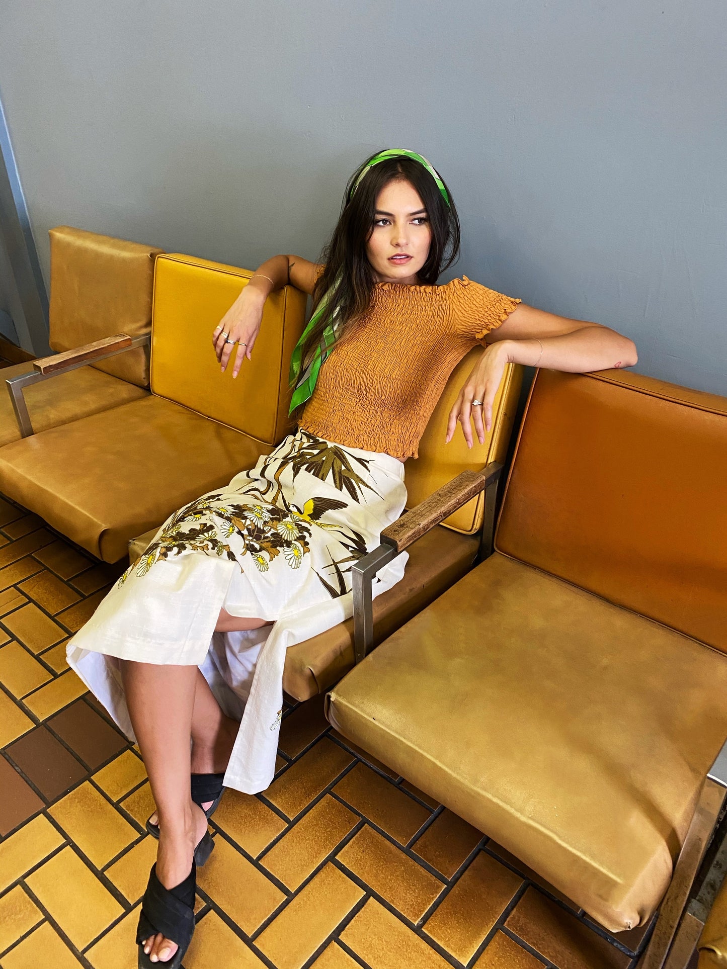 Hopper Smocked Top - Brown