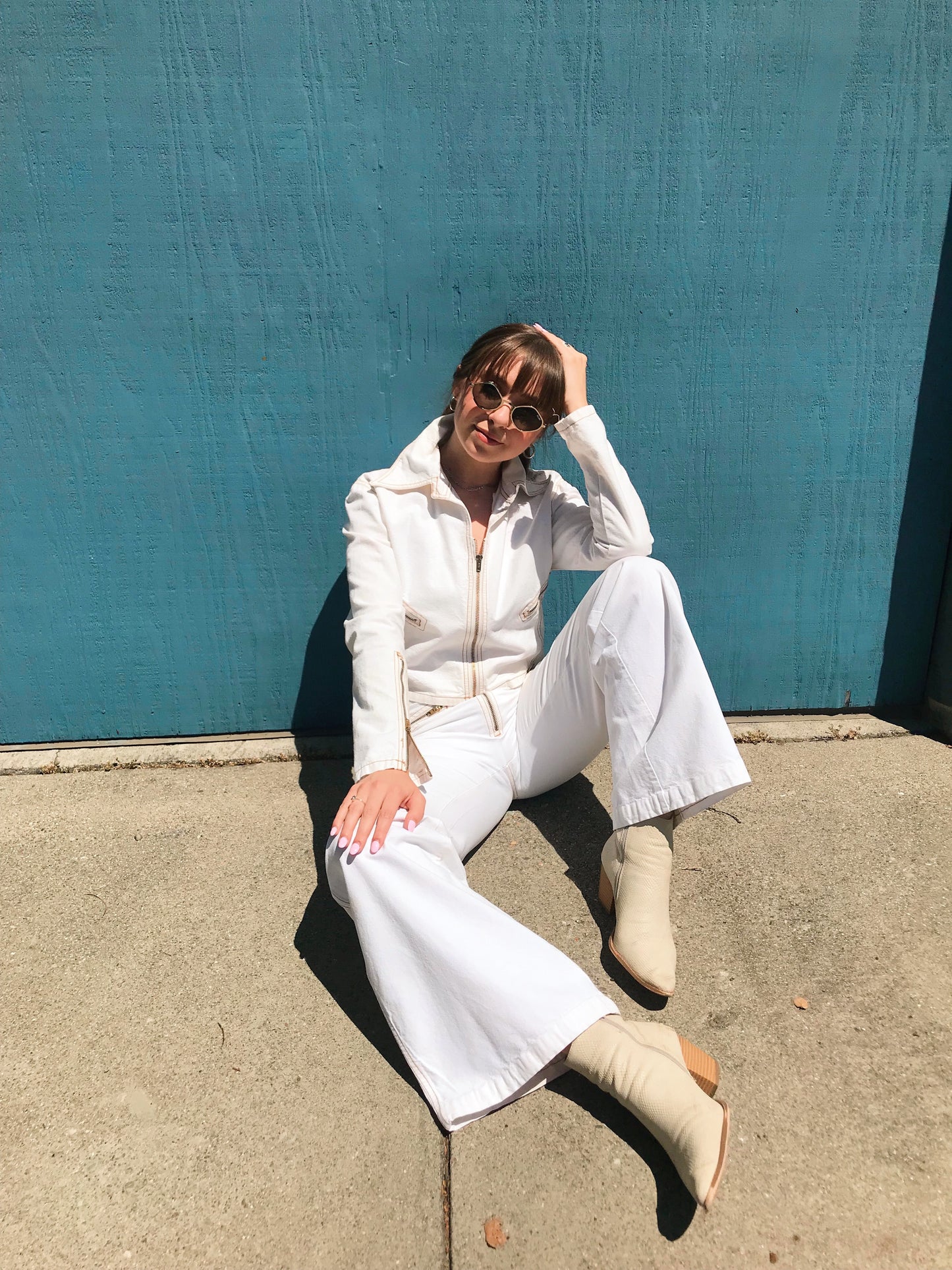 Vintage 1970s Denim Zipper Set