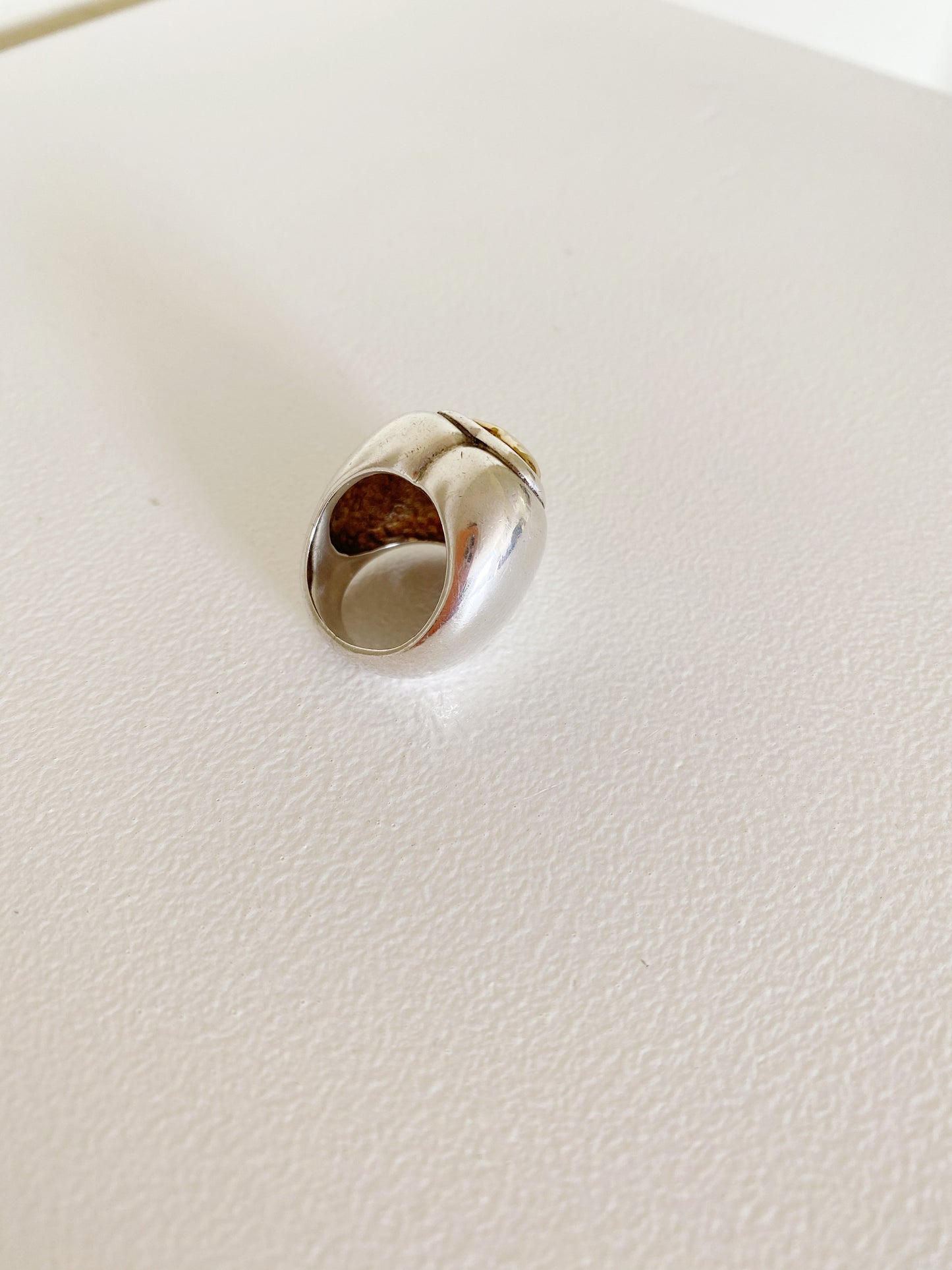 Vintage Chunky Sterling Heart Ring