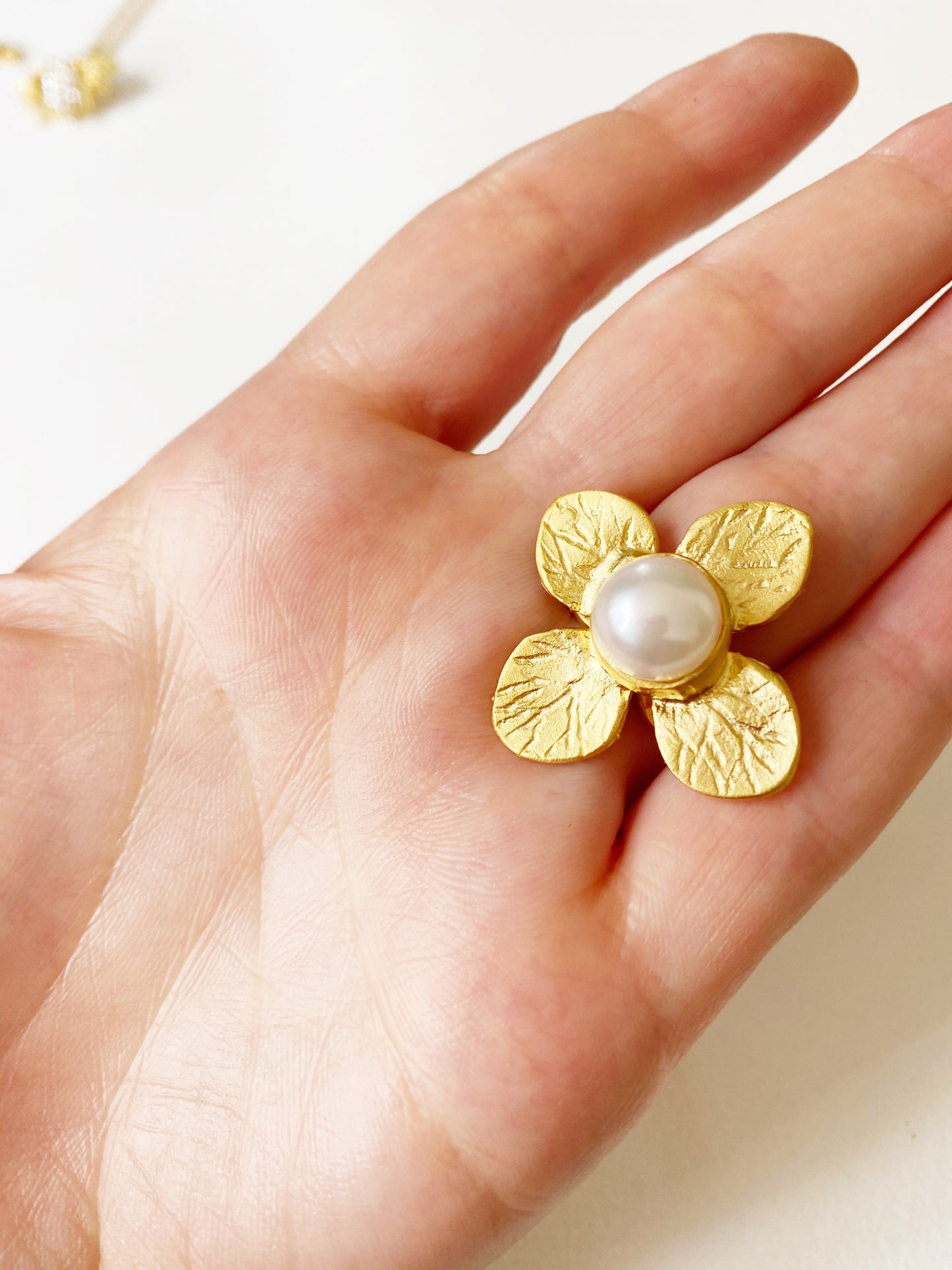 Pearl Flower Ring