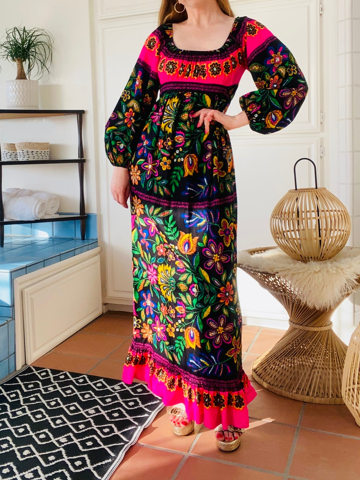 Anne Fogarty 60s bohemian dress