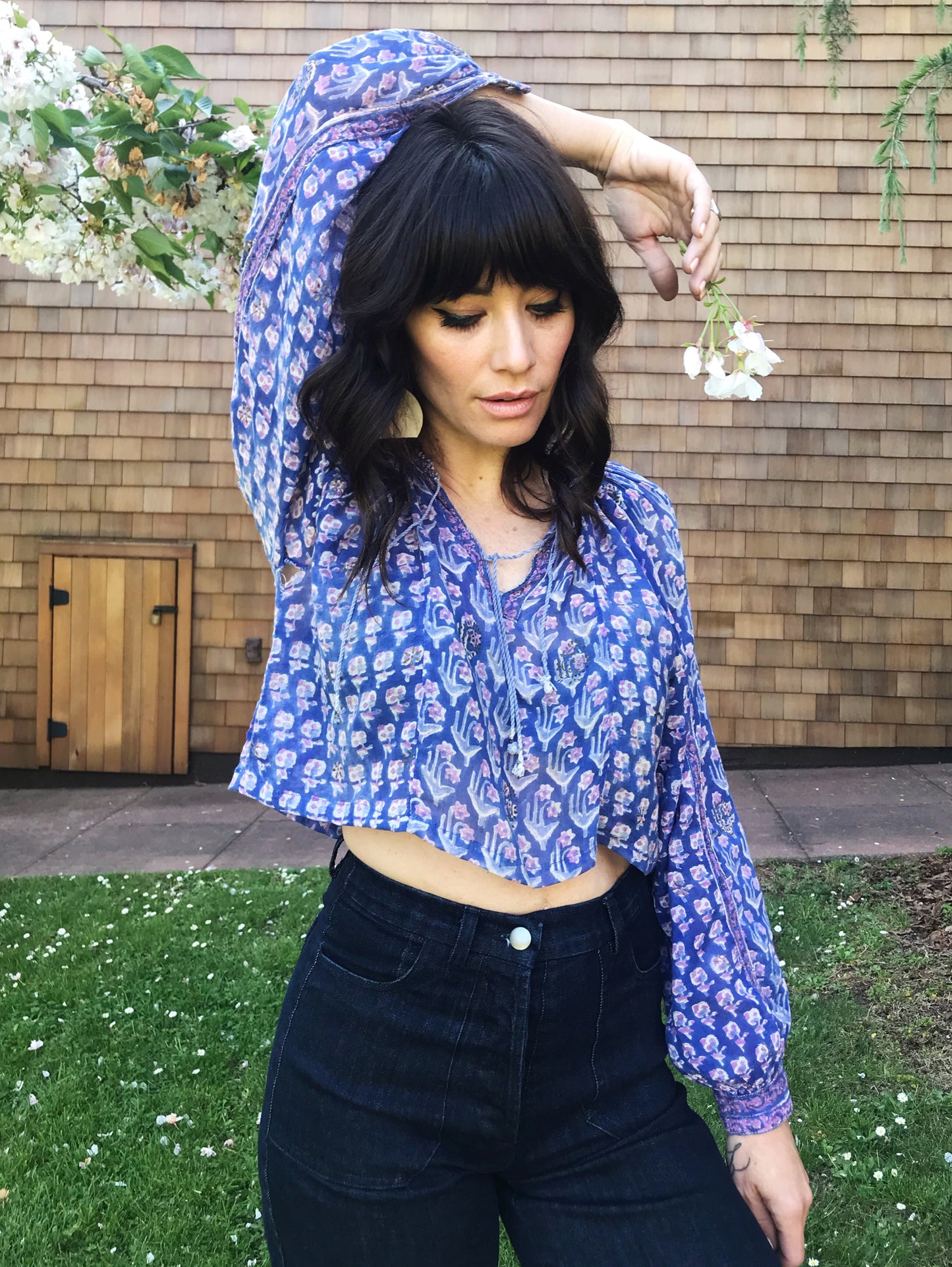 Vintage Indian Cotton Gauze Blouse
