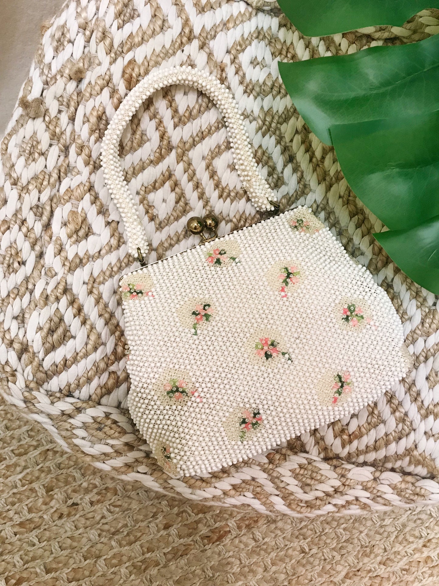 Vintage Tiny Dot Beaded Bag
