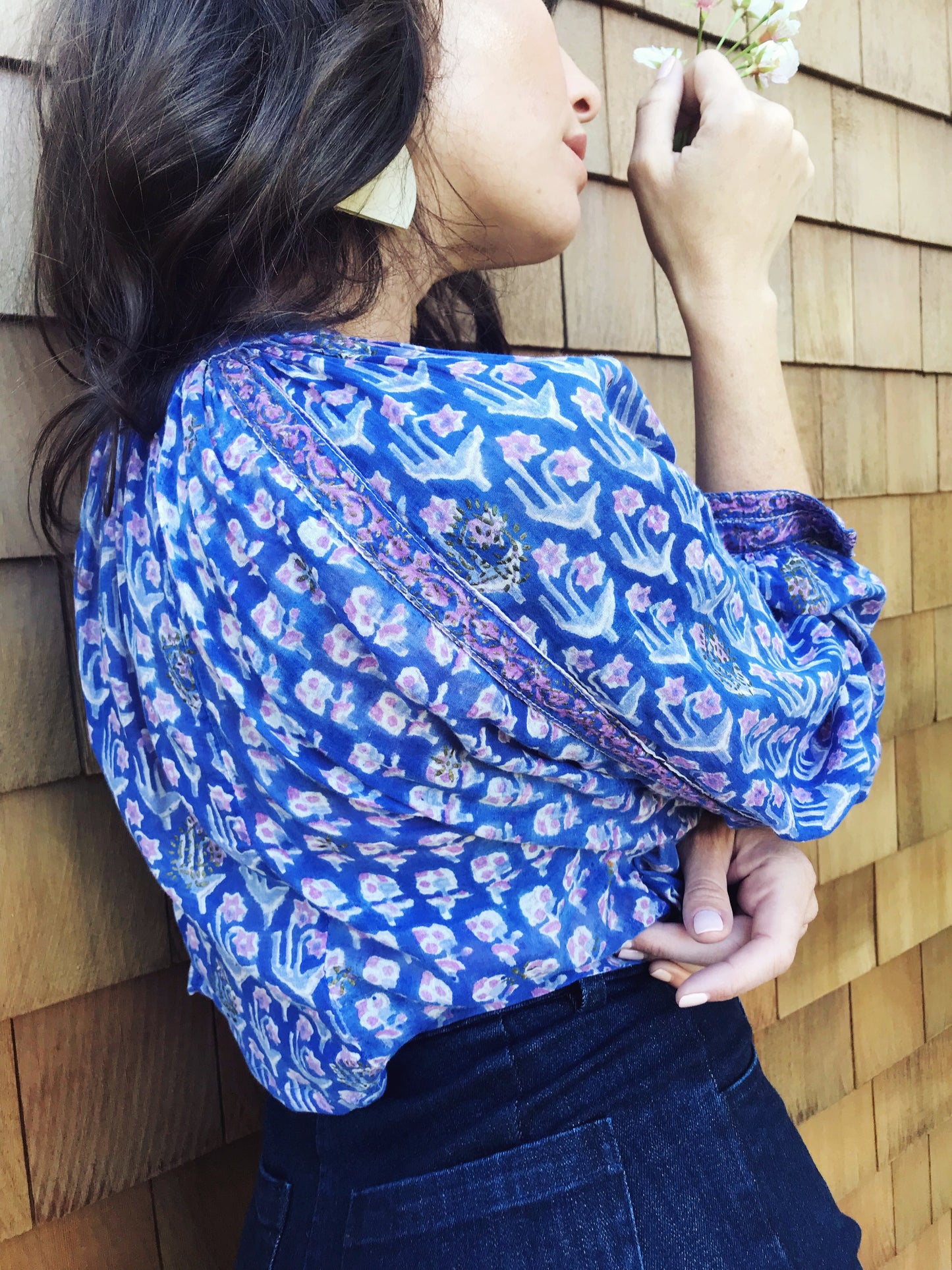 Vintage Indian Cotton Gauze Blouse