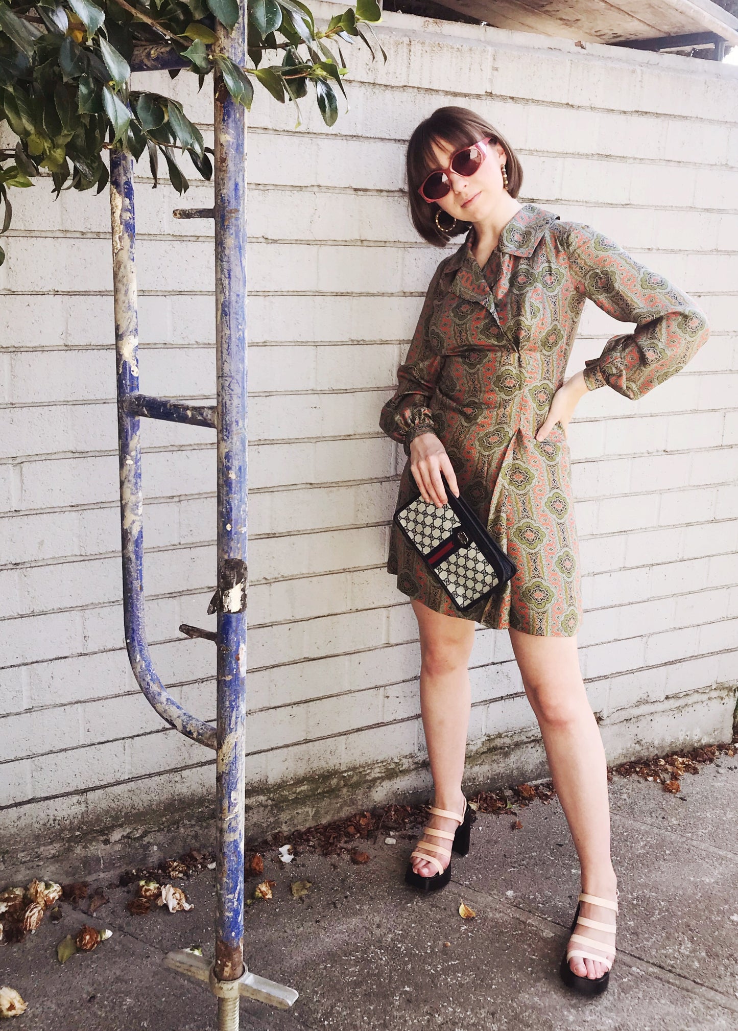 Vintage 1960s Silk Paisley Print Mini