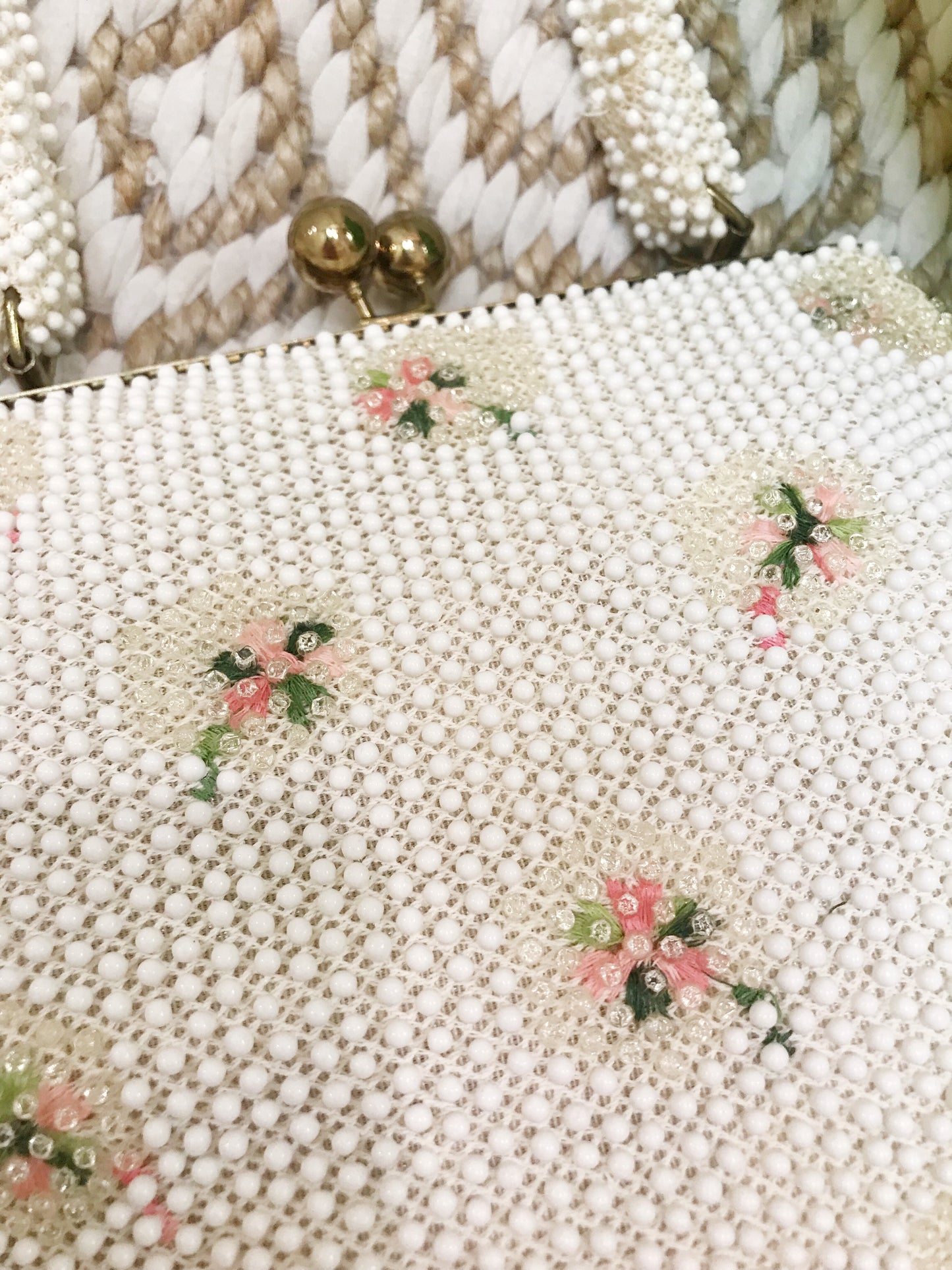 Vintage Tiny Dot Beaded Bag