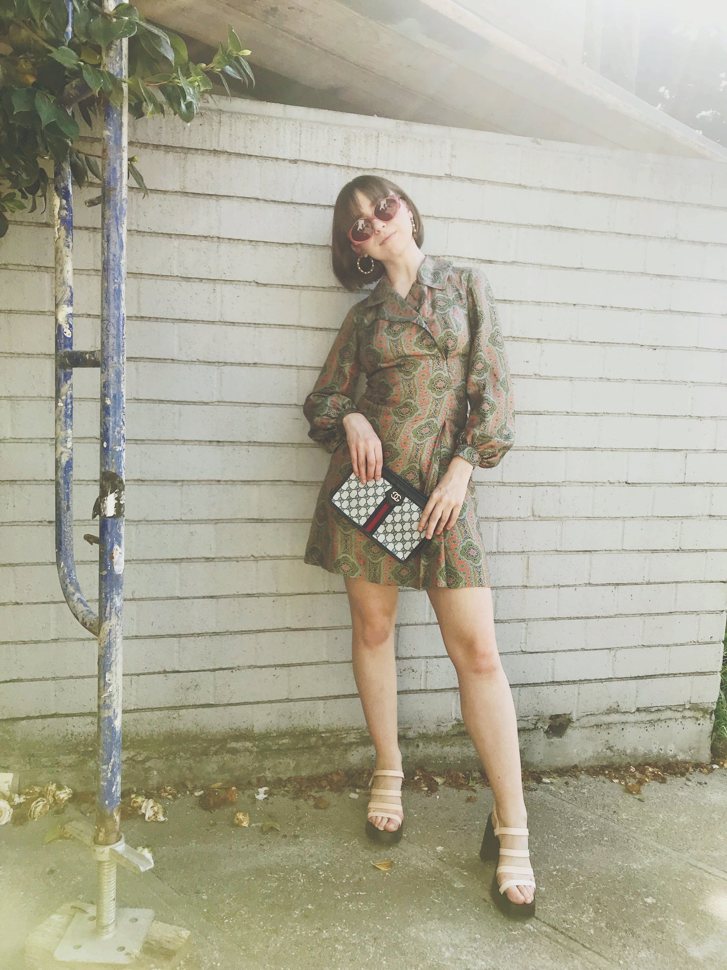Vintage 1960s Silk Paisley Print Mini