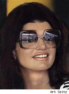 Vintage Jackie O Nina Ricci 1970s Sunglasses in Pale Brown