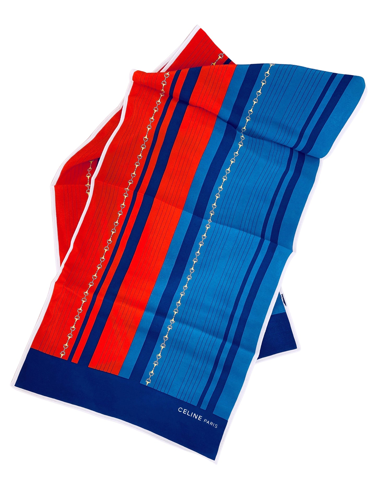 Vintage Celine Silk Scarf Horsebit Design