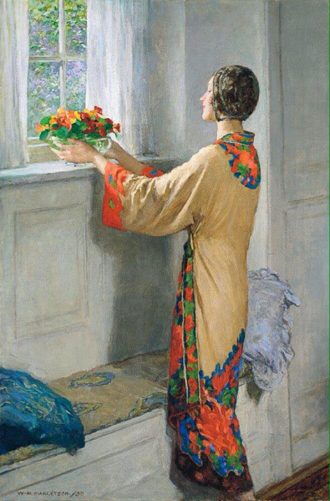 Iconic 1920s Silk Pongee Kimono Robe
