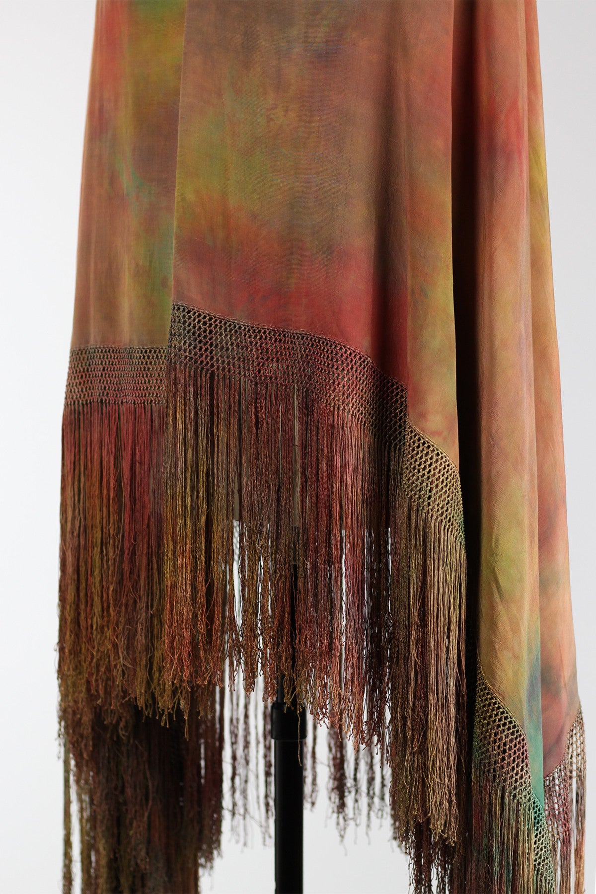 1920s Tie Dye Antique Chinese Silk Shawl