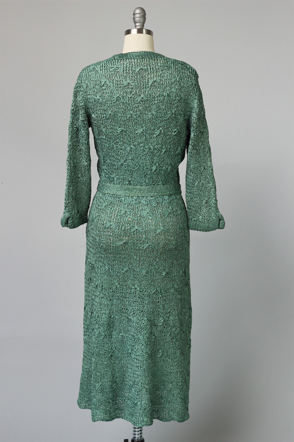 1930s knit dress Vintage 1930s Art Deco Knit Dress Set