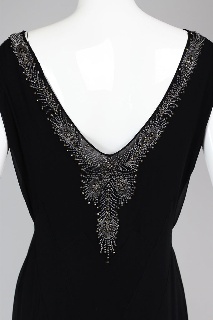 Exquisite Late 20s, Early 1930s English Couture Beaded Chiffon Gown by Norman