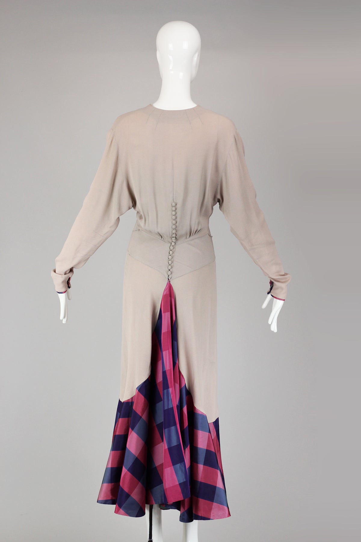 Rare 1930s Old Hollywood Jean Carol by Peggy Hunt Crepe Gown