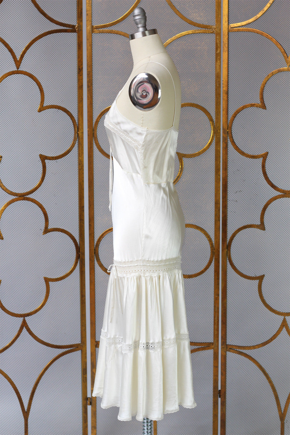Rare 1930s Liquid Silk Lingerie Slip Dress