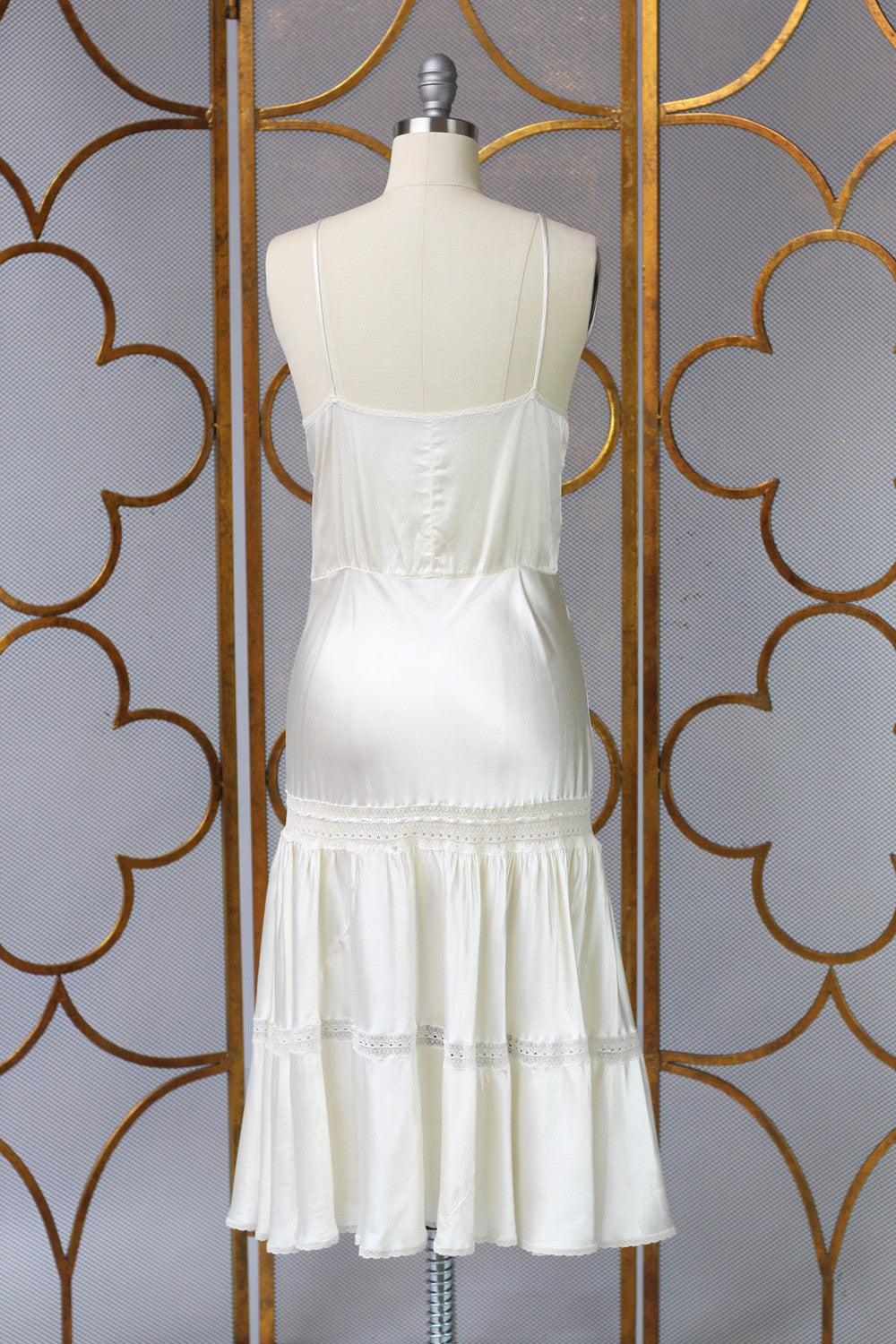 Rare 1930s Liquid Silk Lingerie Slip Dress