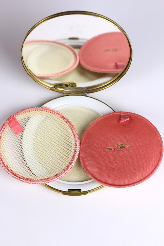 1940s Vintage Evans Electroplated Compact