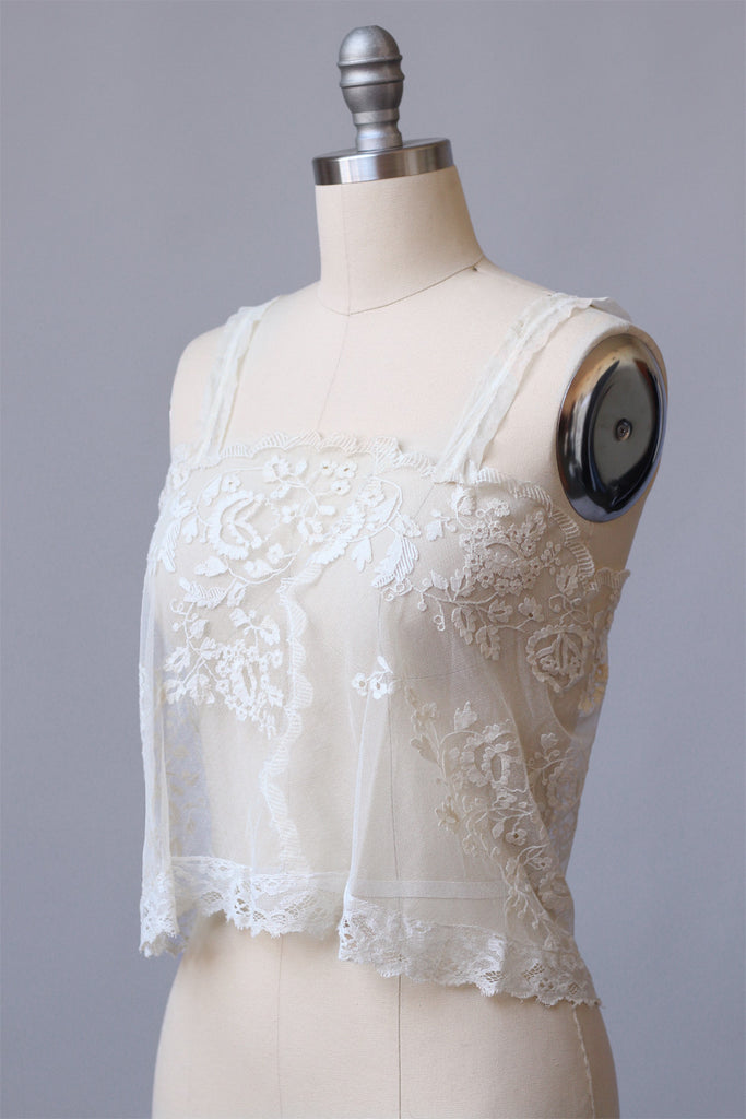 Antique 1890s-1910s Edwardian Princess Lace Top by Bonnie Strauss