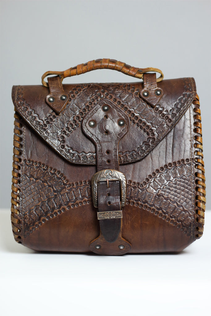The Third Eye Antique Stamped Leather Bag