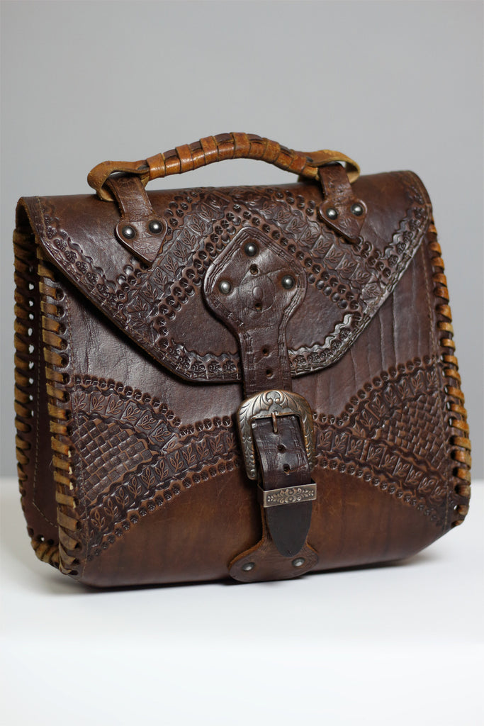 The Third Eye Antique Stamped Leather Bag