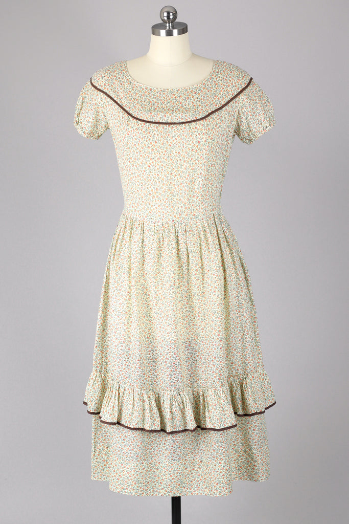 Rare 1930s Cotton Bohemian Dress
