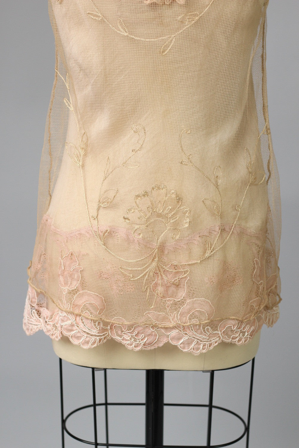 Antique French Tambour Lace Tank Top by Bonnie Strauss