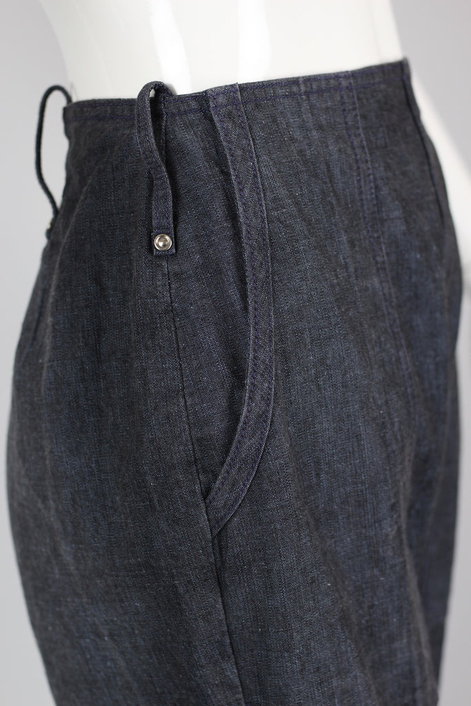 Rare 1940s Women's Jeans - High Waisted, Side Zipper Phelps Original Raw Denim