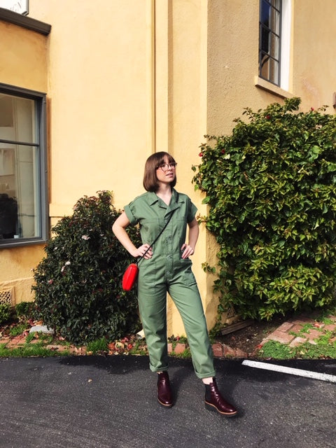 PISTOLA Coveralls in Army Green