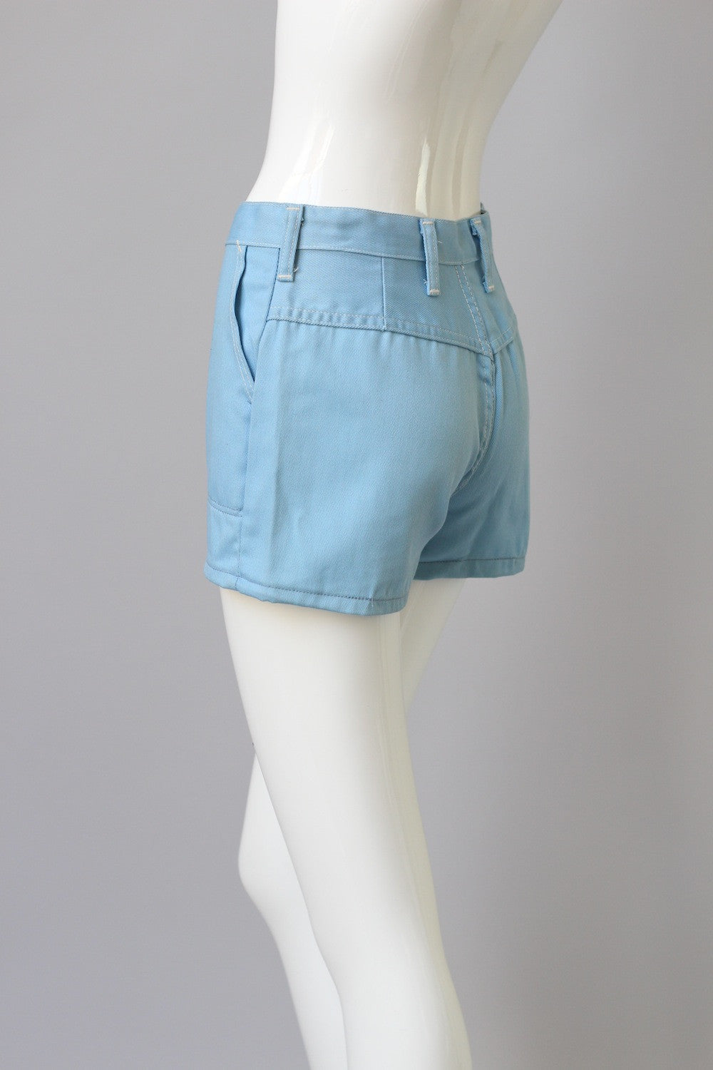 Deadstock Wranglers 1960s Blue High Waisted Denim Shorts