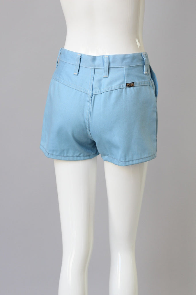 Deadstock Wranglers 1960s Blue High Waisted Denim Shorts
