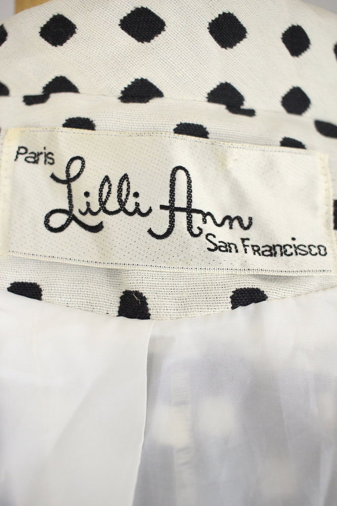Vintage 1950s-60s Lilli Ann Paris San Francisco Polka Dot Jacket
