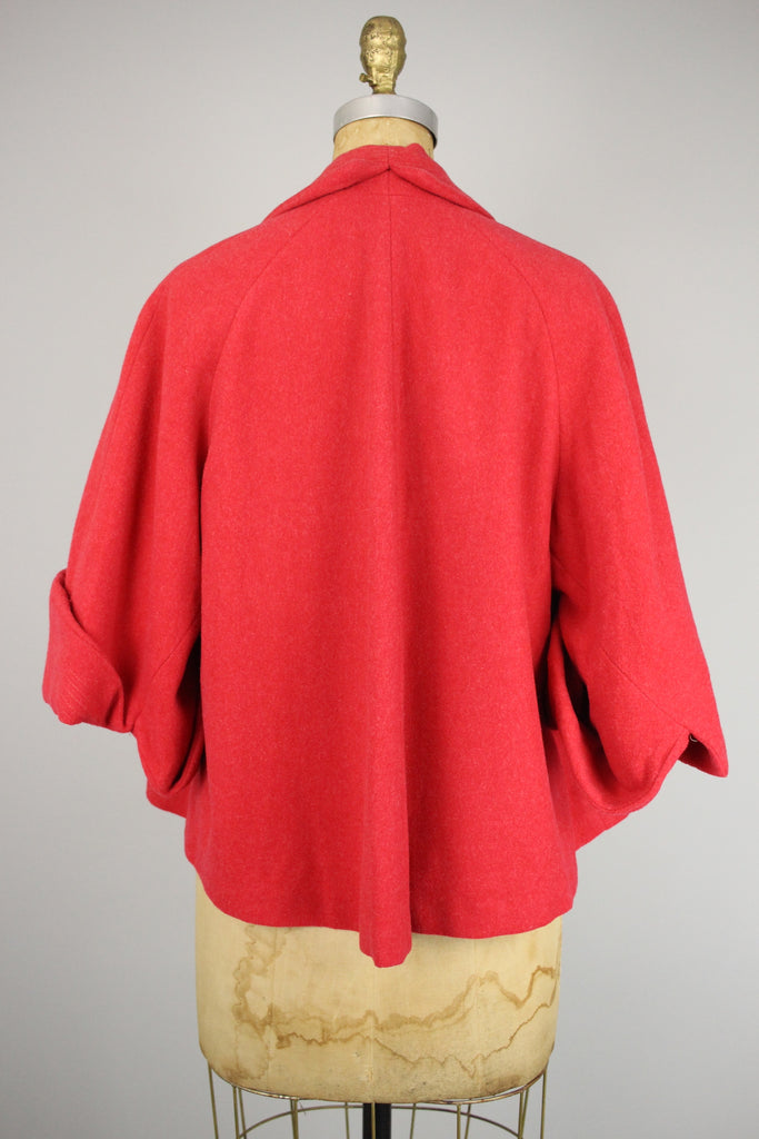 Rare 1950s Melon Red Swing Coat