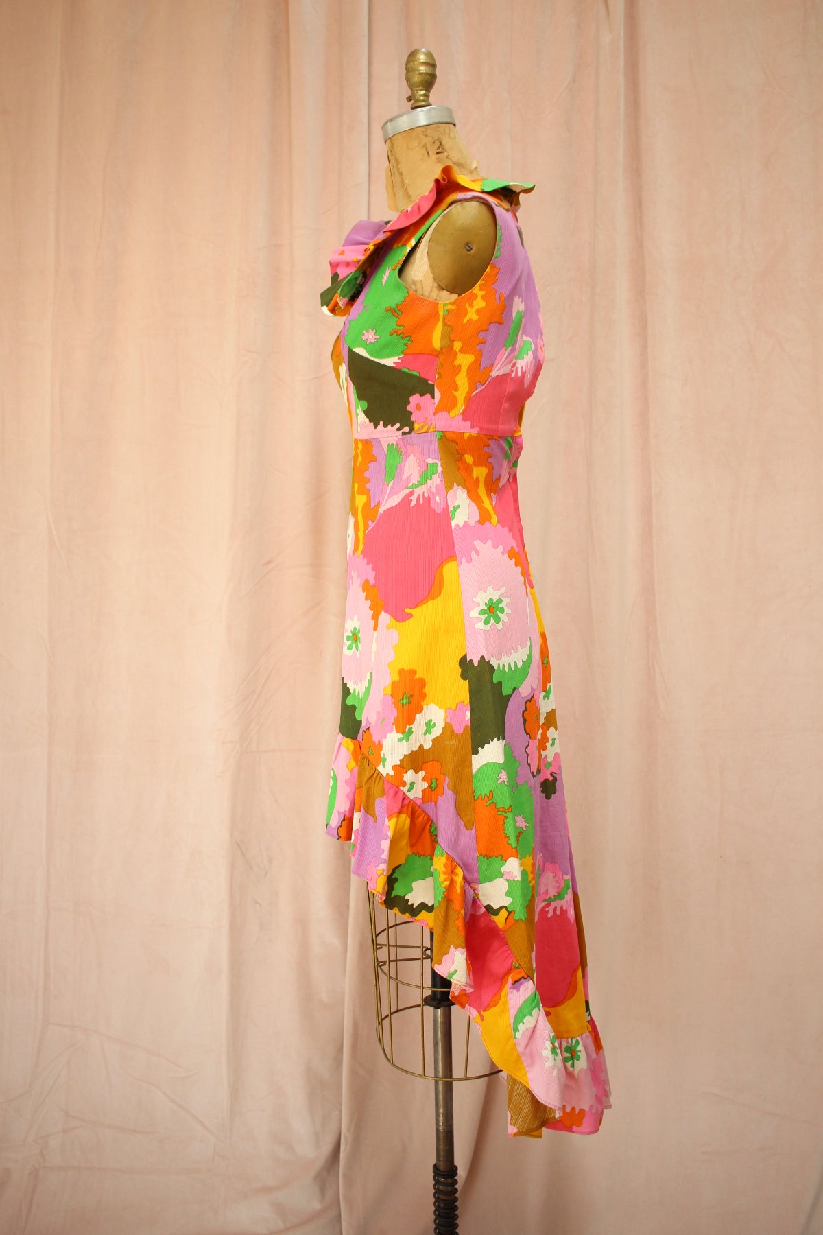 Candy Color | 60s Vintage High Low Dress