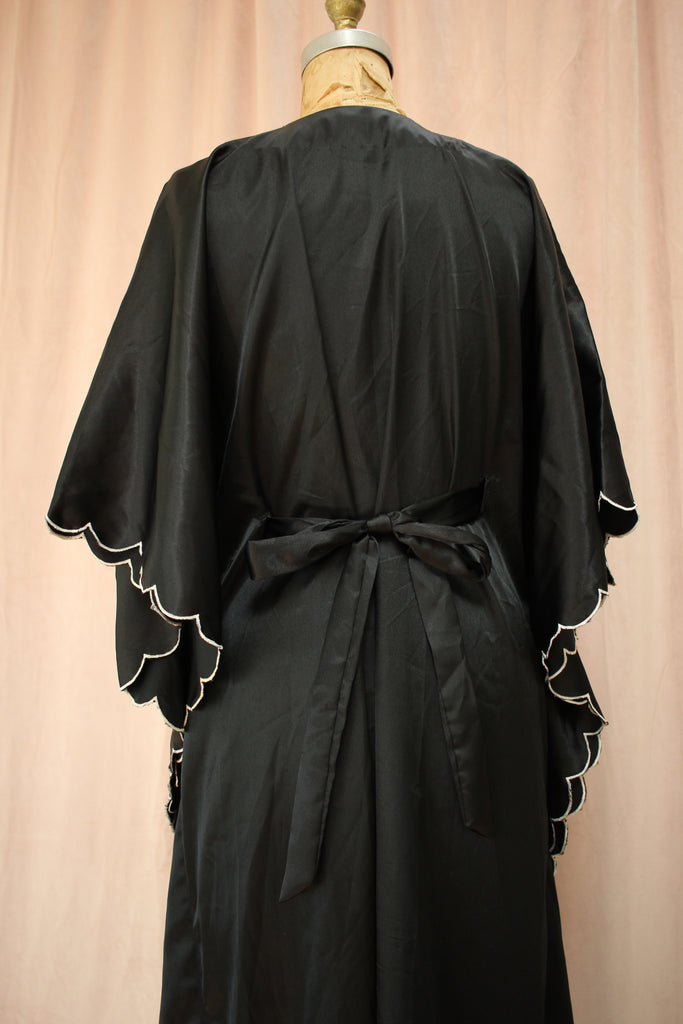 Washable Silk Vintage Embroidered Kaftan Dress