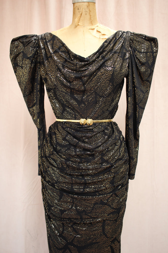 Lady Luck Dress | Art Deco Gold Lamé Dress