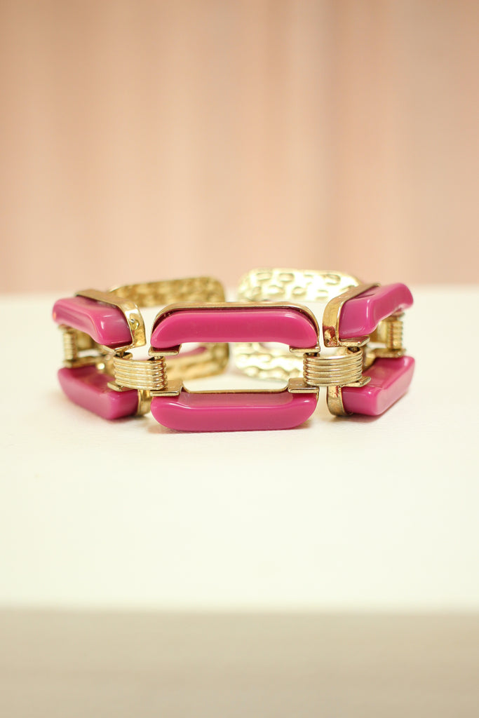 Hot Pink Lucite Bracelet