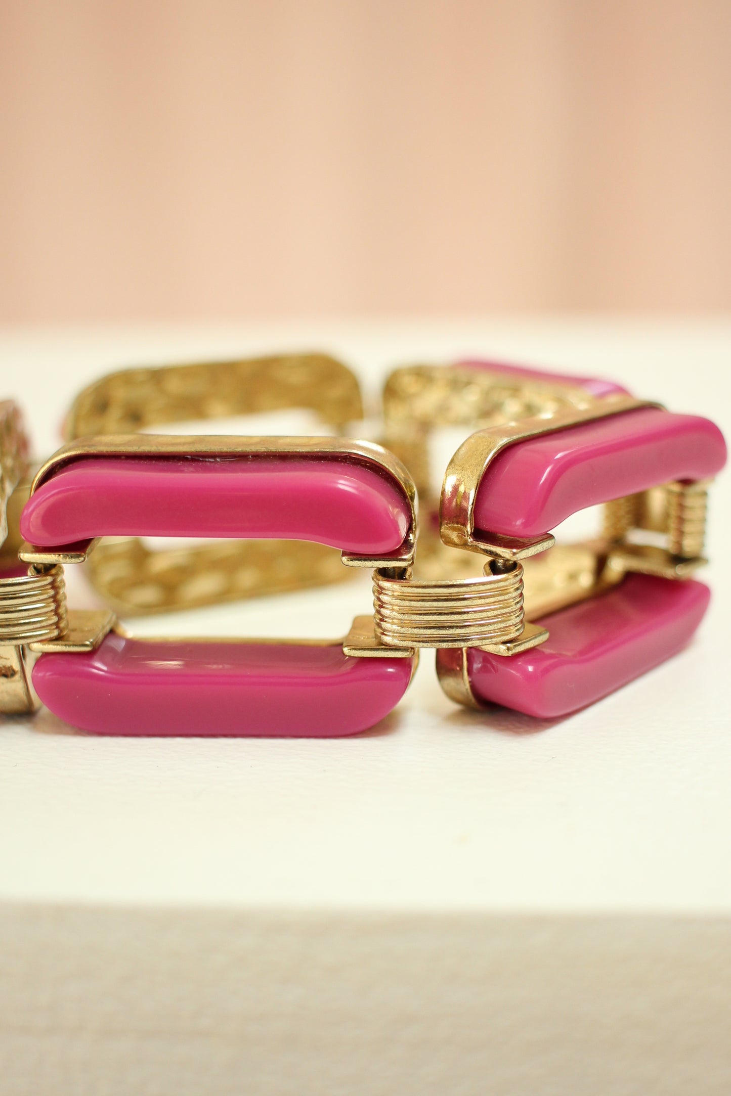 Hot Pink Lucite Bracelet