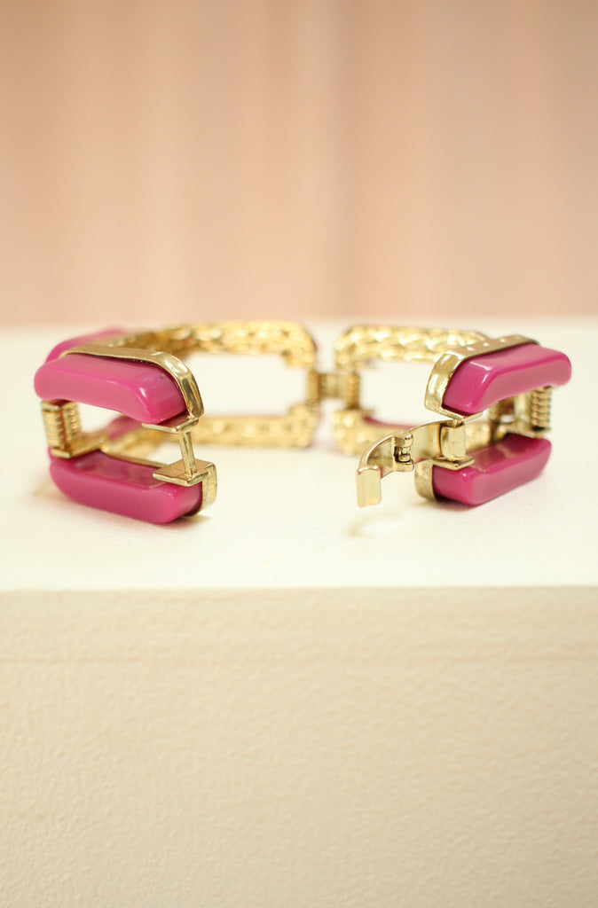 Hot Pink Lucite Bracelet