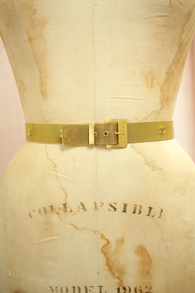 Chanel Iconic 1994 CC Logo Vintage Mesh Belt