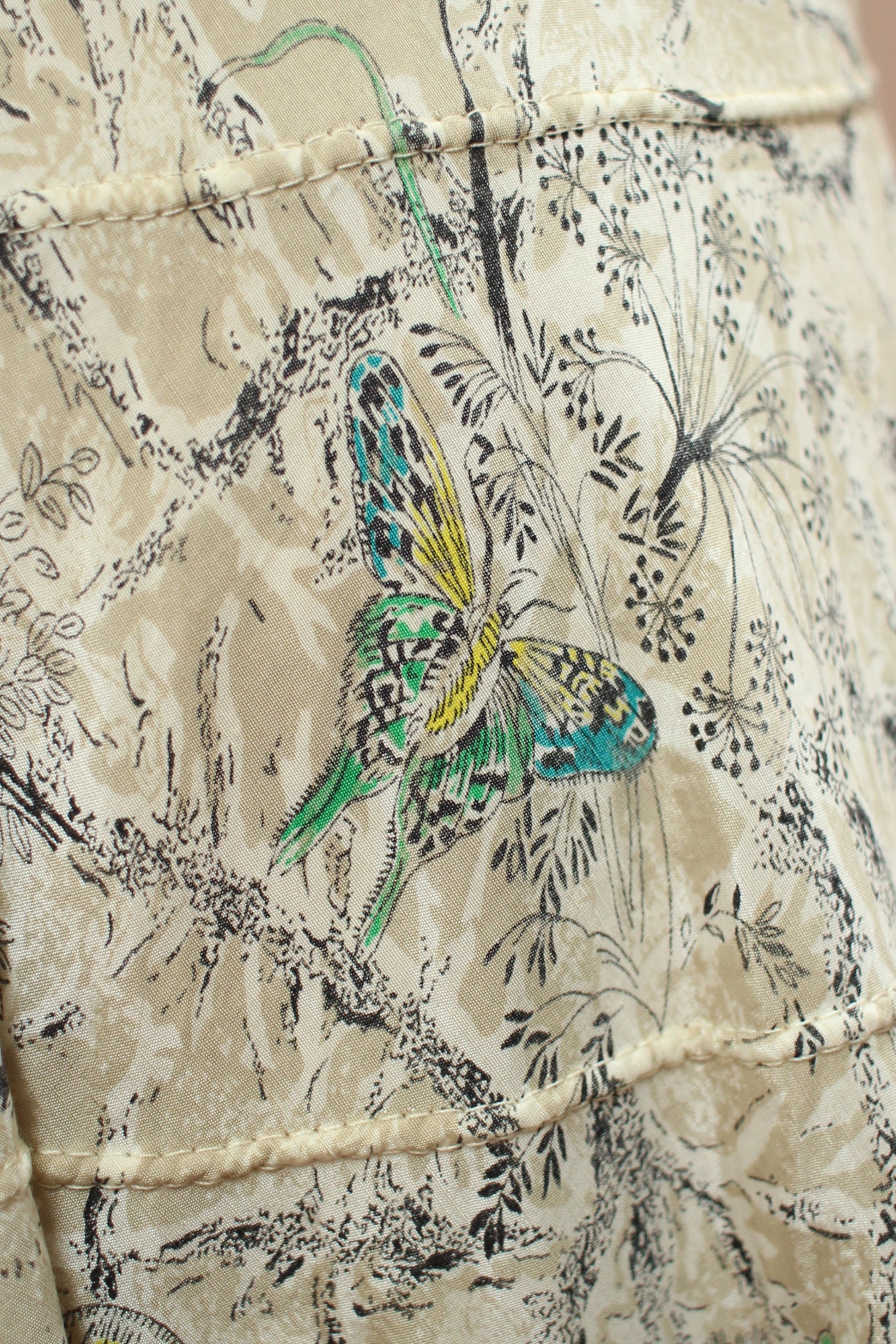 1940s Butterfly Print Summer Dress