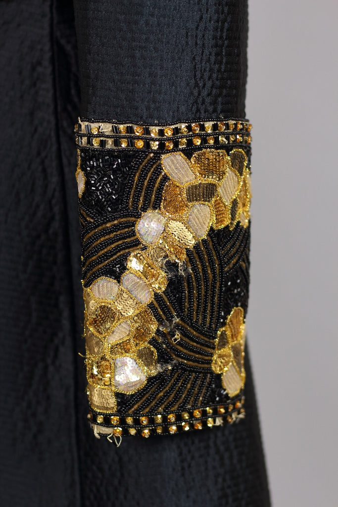 Vintage Mary McFadden Beaded Silk Peplum Jacket