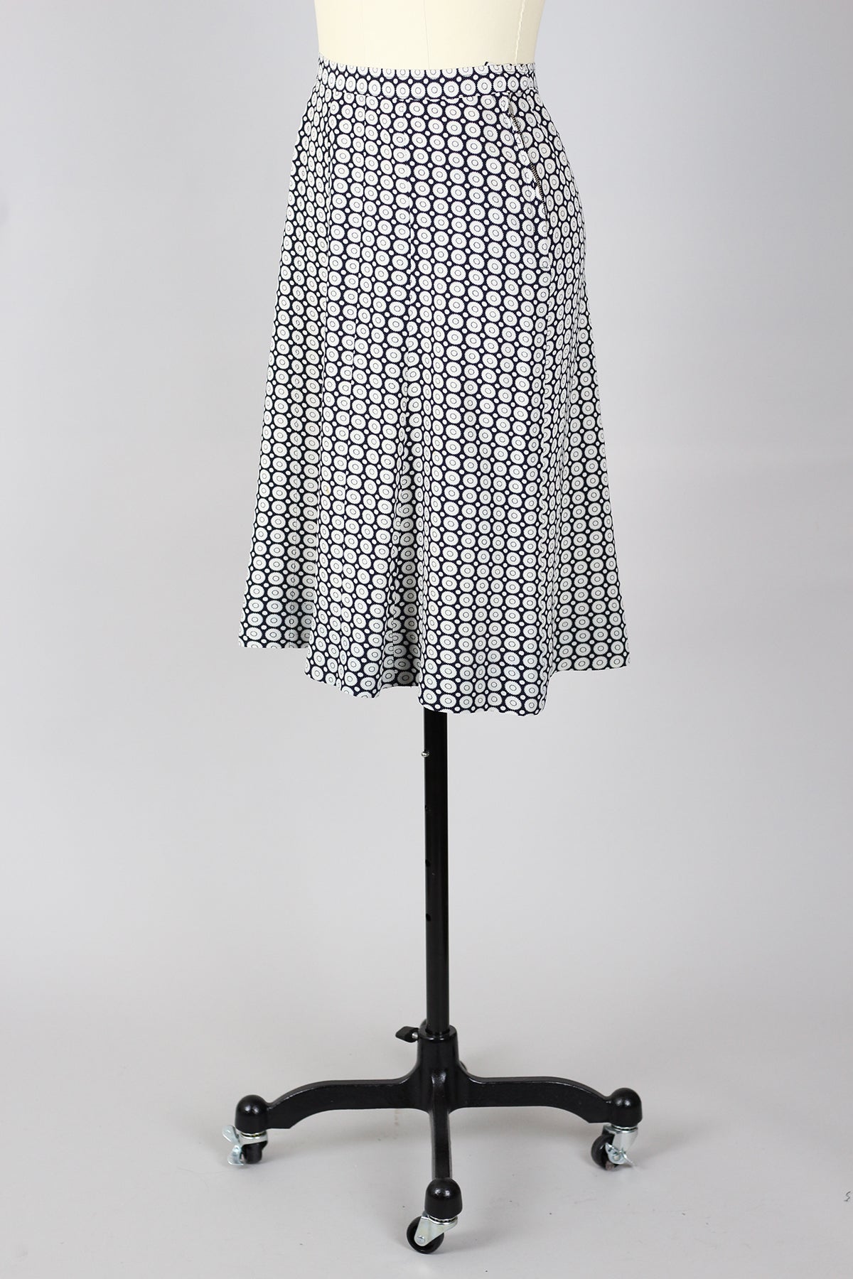 Rare 1940s Novelty Rayon Print Skirt