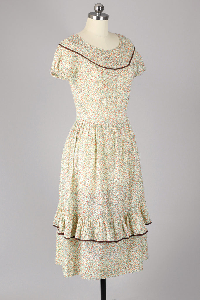 Rare 1930s Cotton Bohemian Dress