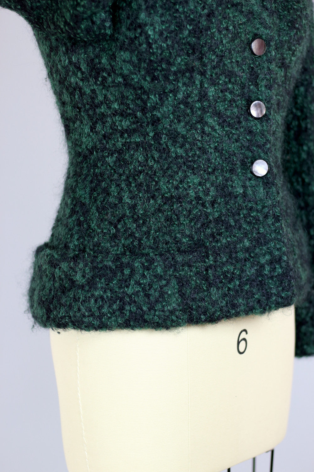 Fabulous 1940s Hunter Green Mohair Jacket